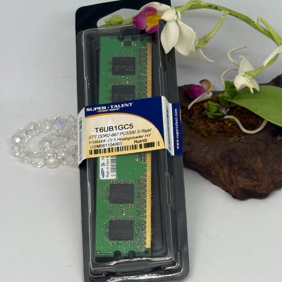 Super Talent The Power of Memory T6UB1GC5 / 1G/64x8 - Sealed Package - Picture 3 of 3